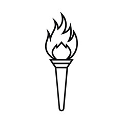 torch flame vector illustration olympic symbol