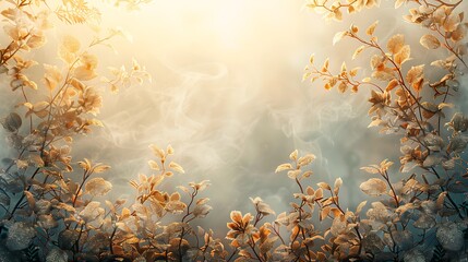 stylish creative abstract botanical background design wallpaper