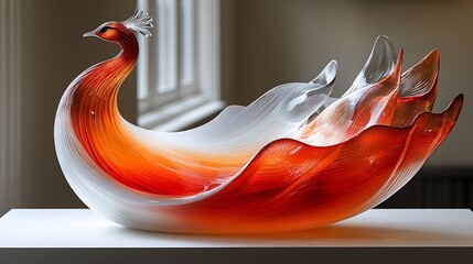 Stylish decorative peacock sculpture interior masterpiece