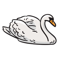 Swan bird finland illustration