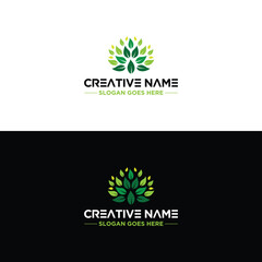 Green Leaf Logo Design for Nature and Eco-Friendly Brands