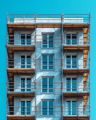 Urban Development Project Featuring Steel Scaffolding image