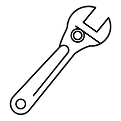 wrench isolated on white background