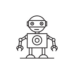 Fototapeta premium funny cartoon android robot