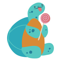 Trutle and lollipop semi flat