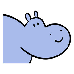 Cute animal hippo