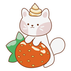 Cute strawberry cat