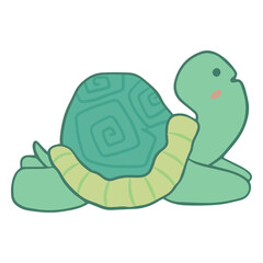 Cute turtle yoga character