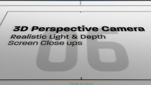 3D Perspective Camera Moves (6) | Animated Screen Close Ups (Drag & Drop)
