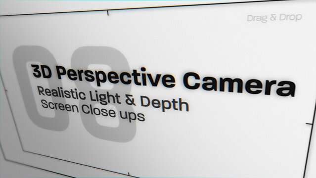 3D Perspective Camera Moves (8) | Animated Screen Close Ups (Drag & Drop)