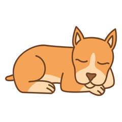 Cartoon dog sleeping