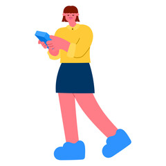 woman choosing cereal at grocery store, healthy food choices and shopping concept