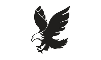  Flying Raven or Crow Vector Logo
