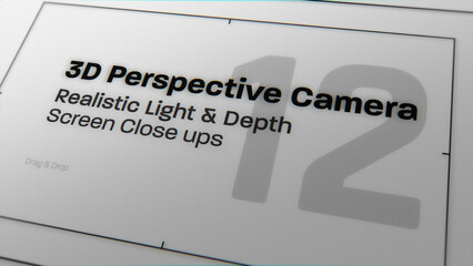 3D Perspective Camera Moves (12) | Animated Screen Close Ups (Drag & Drop)