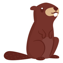 Beaver animal cartoon