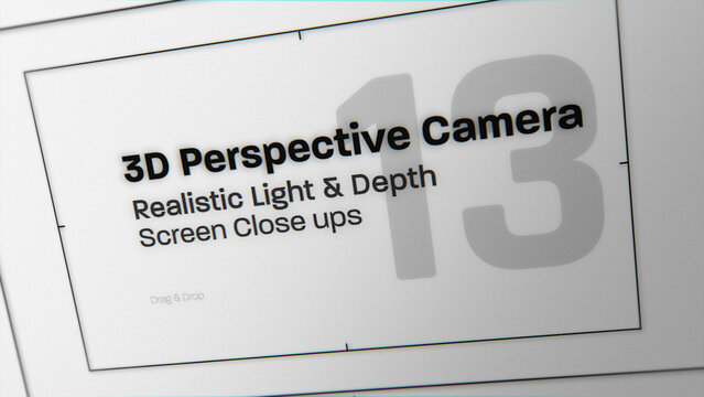 3D Perspective Camera Moves (13) | Animated Screen Close Ups (Drag & Drop)