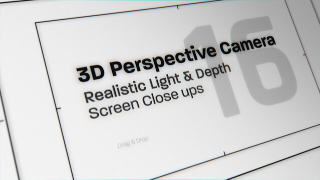 3D Perspective Camera Moves (16) | Animated Screen Close Ups (Drag & Drop)