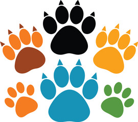 Fototapeta premium dog paw print