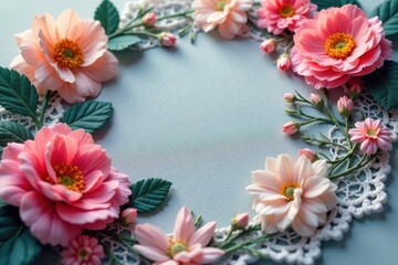 Obraz premium Intricate floral lacework, delicate threads interwoven , background texture, lace, complex