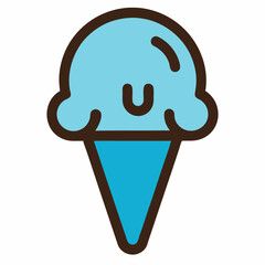 Ice Cream icon on white background
