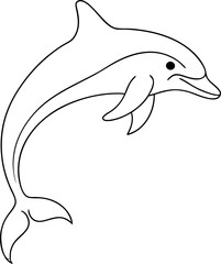 Obraz premium Jumping Dolphins Vector Art