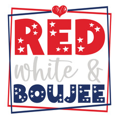 Red White & boujee SVG Art & Illustration