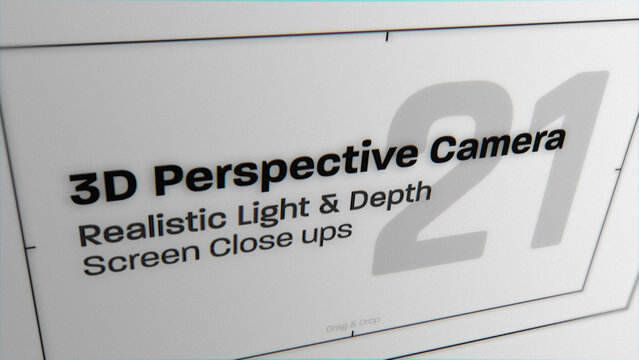 3D Perspective Camera Moves (21) | Animated Screen Close Ups (Drag & Drop)
