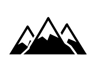 A Collection Of Minimalist Mountain Icons In Flat