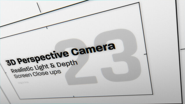 3D Perspective Camera Moves (23) | Animated Screen Close Ups (Drag & Drop)