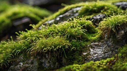 moss on the stone
