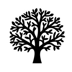 Obraz premium A stylized black tree illustration, simple and elegant.