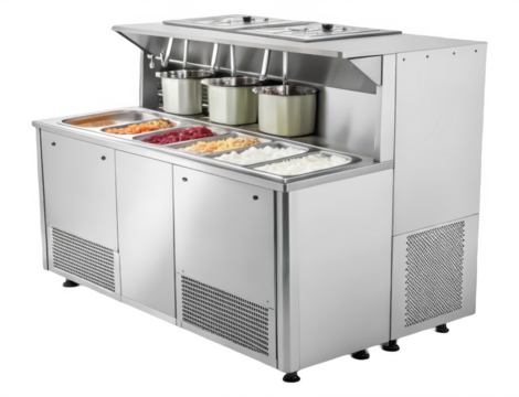 Commercial ice cream machine png soft serve dispenser png frozen dessert machine png gelato maker equipment png ice cream vending unit png food service appliance png transparent background image