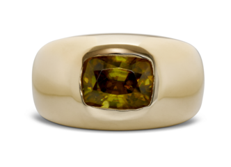 Golden Ring with red , green and white diamonds On PNG Transparent Background.  Cut-Out Clipping Path With Adobe Photoshop Pen Tool .