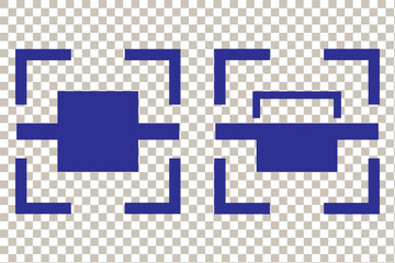 scanner, QR code scanner icons vector