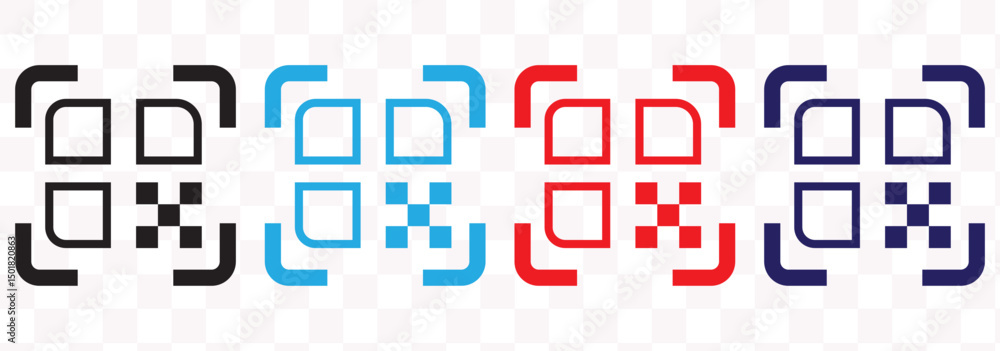 Wall mural scan icon for qr code mobile icon vector illustration template