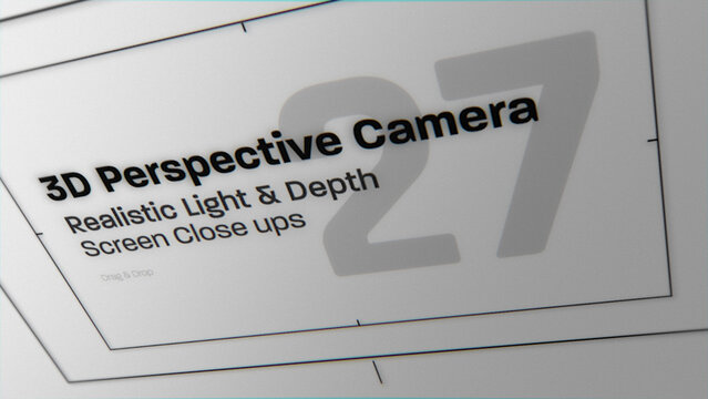 3D Perspective Camera Moves (17) | Animated Screen Close Ups (Drag & Drop)