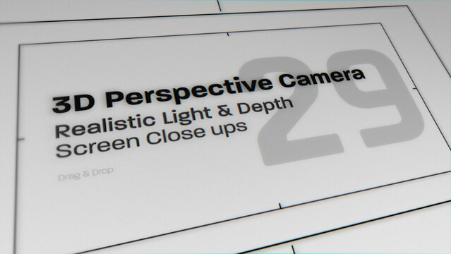 3D Perspective Camera Moves (19) | Animated Screen Close Ups (Drag & Drop)