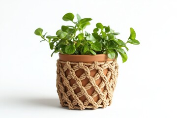 Fototapeta premium Potted plant isolated on white background