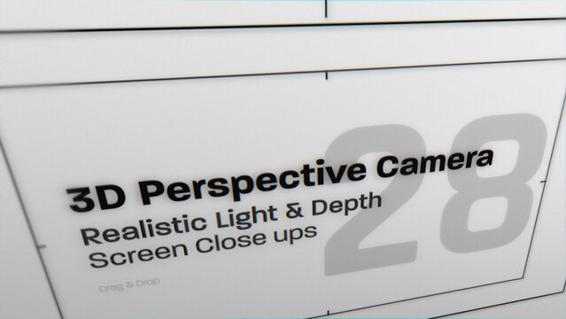 3D Perspective Camera Moves (28) | Animated Screen Close Ups (Drag & Drop)