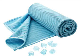 Cooling towel png fitness chill towel png instant cooling cloth png gym sweat towel png sports cooling fabric png reusable cold towel png transparent background image