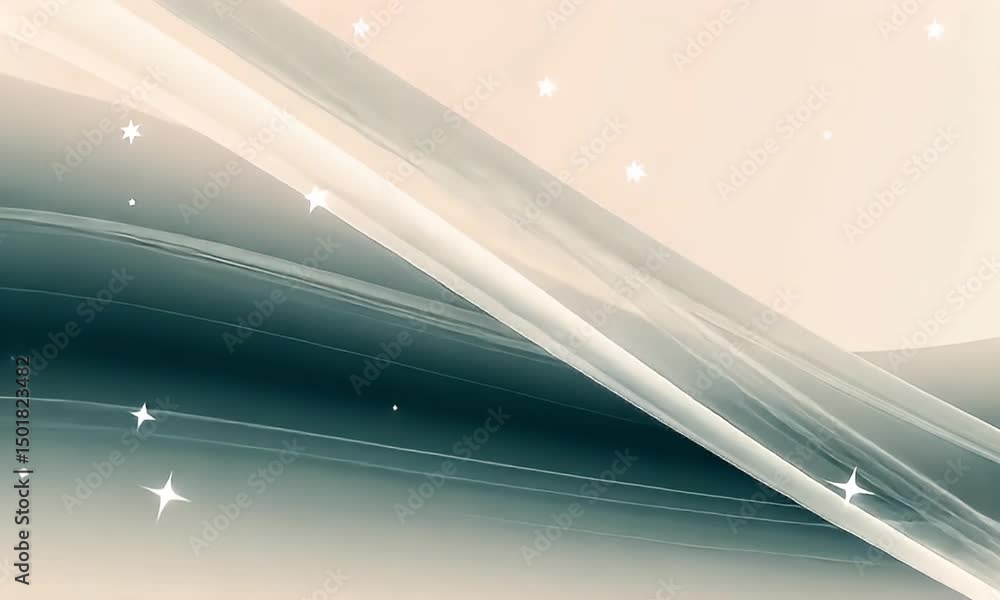 Aufkleber abstract digital animation with diagonal wavy lines and sparkling star-shaped elements against pale 