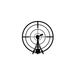 silhouette of industrial target on white background