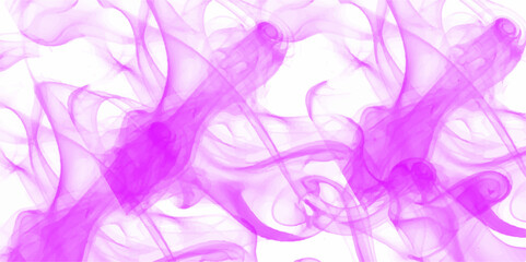 Abstract Vibrant pink transparent smoke cloud. Abstract black transparent smoke banner. pink smoke abstract on white background. Abstract background with glowing pink plasma smoke pattern on white. 