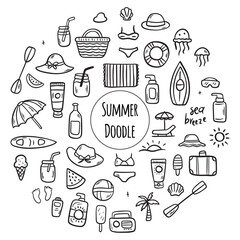 An Exciting and Vibrant Summer Fun Icons Collection for Your Creative Projects and Designs
