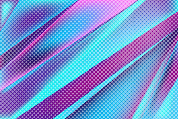 Halftone circles texture over diagonal stripes futuristic vector design. Light diffusion through dotted layers. Ready-made structure for web designs. Fun and fresh for teen-centric visuals.