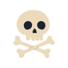 A skull with a cross on it