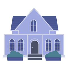 Classic blue house icon