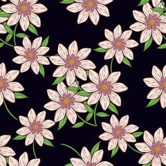 Beautiful flower allover seamless pattern