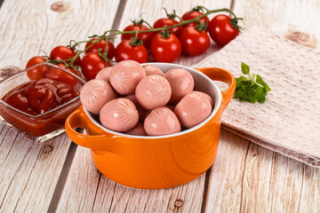 Dietary baby mini sausages for kids