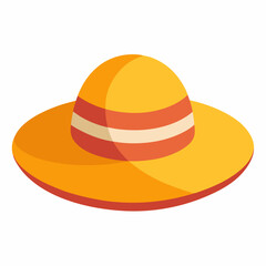 Summer Hat icon on white background
